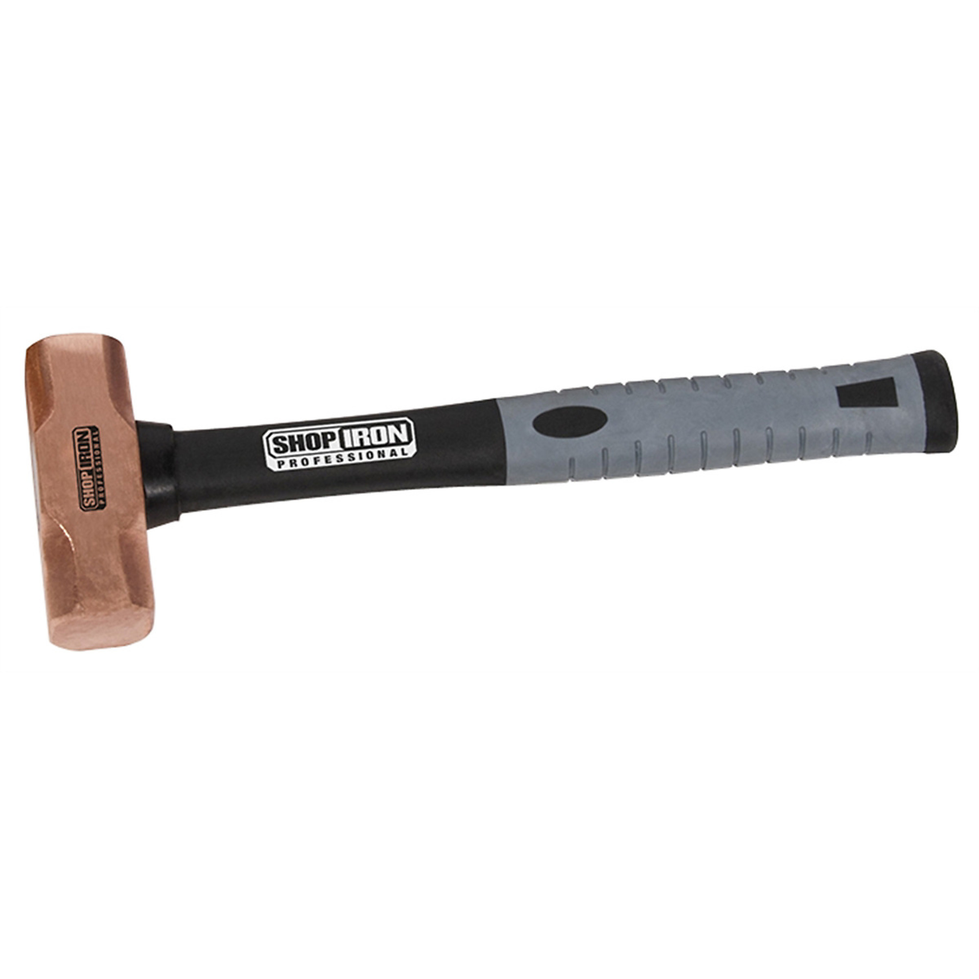 Titan 63216 Brass Non Sparking Hammer With Rubber Handle Non Marring Head Industrial Striking Tool 12 Inch Overall Length For Maintenance Repair And Assembly Work